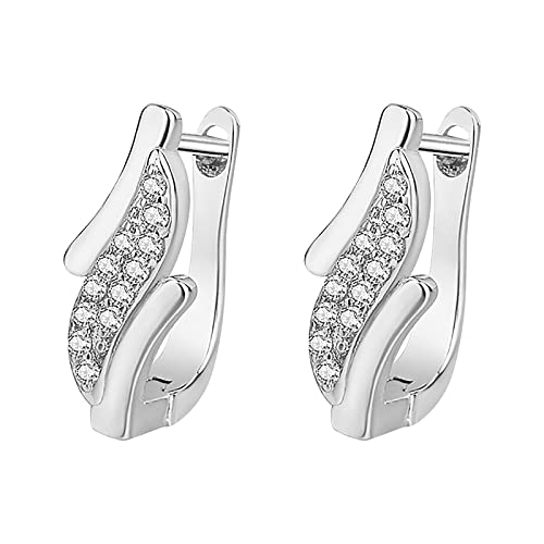 Ohrringe Bunt Mode-Ohrringe Super glänzende -Ohrringe Leichte Luxus-Ohrringe Ohrringe Modeschmuck (silver-f, One Size) von YWJewly