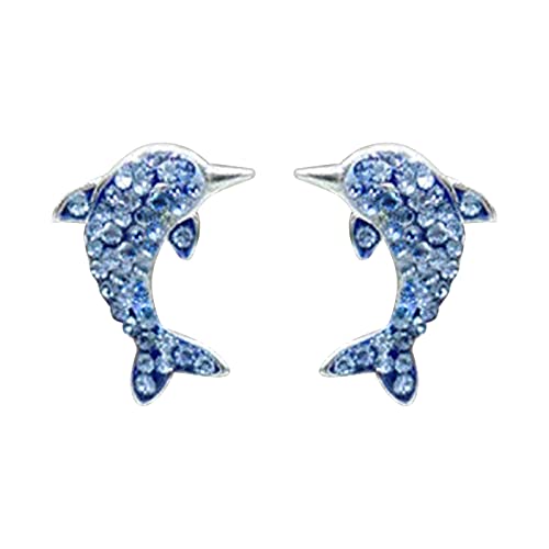 Ohrringe Mädchen Nieten Ohrringe Kupfer trendigen Strand Frauen Mädchen Ohrringe Jacken (Blue #1, One Size) von YWJewly