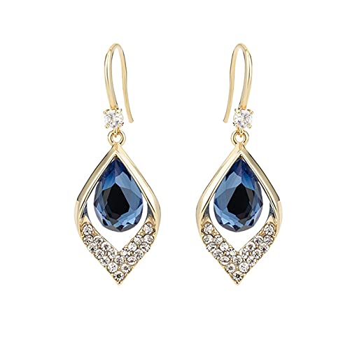 Ohrringe Minimalismus Frauen-geometrische Tropfen-Ohrringe Synthetische -Ohrringe Ohrringe ene Diamantohrringe Für (Blue-E, One Size) von YWJewly