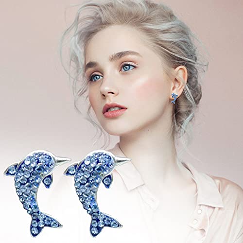 Ohrringe Modeschmuck Nietohrringe Kupfer modisch Trave l Girl Mini Ohrringe Aus (d-Blue, One Size) von YWJewly