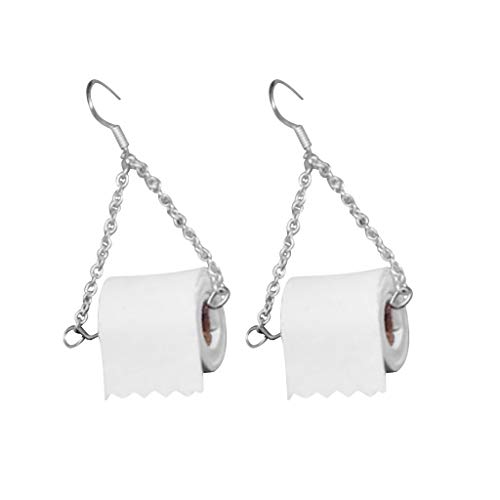 Schleifen-Ohrringe Handtuch Ohrringe Geschenk Damen Papierschmuck kreative Rolle Mode handgefertigte Ohrringe Schottische Ohrringe (White, One Size) von YWJewly