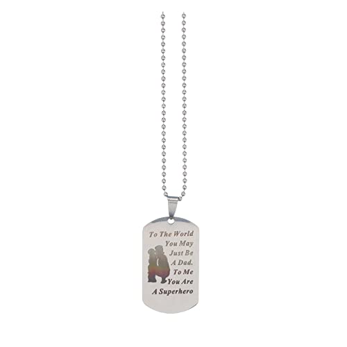 YWJewly Angst Halskette Geschenke Vaterunser Halsketten-Gedenktag für die Halsketten Ritzel des Vaters Halskette Mit Foto (Silver #4, One Size) von YWJewly