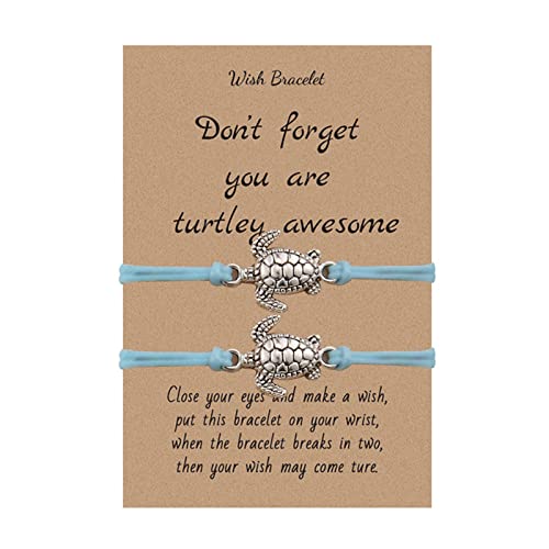 YWJewly Armreif Mode Schildkröten-Armband mit Glückwunschkarten-Charm-Armband für Mädchen, Accessoires, Weihnachtsgeschenke Böhmischer Schmuck Für (Dark Blue, One Size) von YWJewly