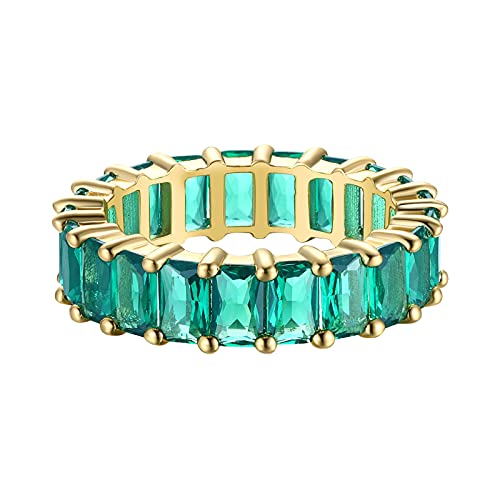 YWJewly Boho Ringe Für Frauen Mädchen Einfache vielseitige Zirkon-Ringe für Sie Mittelalter Ringe Herren (green-c, One Size) von YWJewly