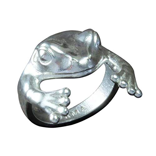YWJewly Boho Ringe für Frauen MäDchen Tier-Ringschmuck Kreatives Geschenke für Frauen Design Retro-Verstellbare Ringe Reifrock 4 Ringe (Silver-2, One Size) von YWJewly