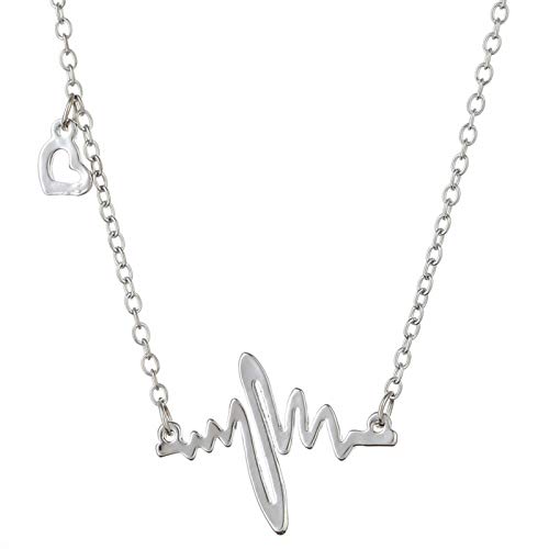 YWJewly Buchstaben Kette Dreat Halskette Geschenke sexy trendige Idee mehrschichtige Halsketten Ritzel Frauen Dünne Halsketten Für (B-Silver, One Size) von YWJewly