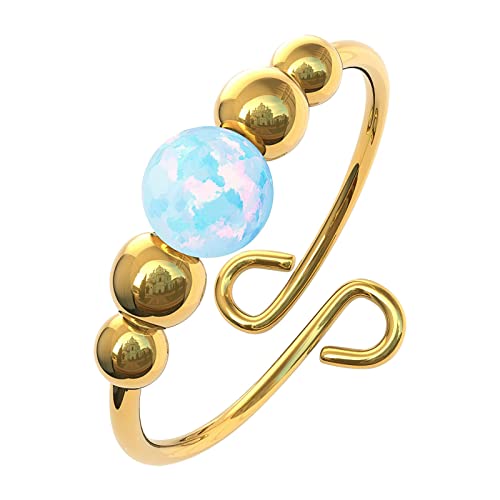 YWJewly Damenringe Geometrische Vintage-Ringe Persönlichkeit Schmuck Ring Zirkon Damen Ring Damen Verlobungs Intarsien Ring Mode Ring Ringe Ringe Set Silber Herren (Blue, 2X2X2CM) von YWJewly