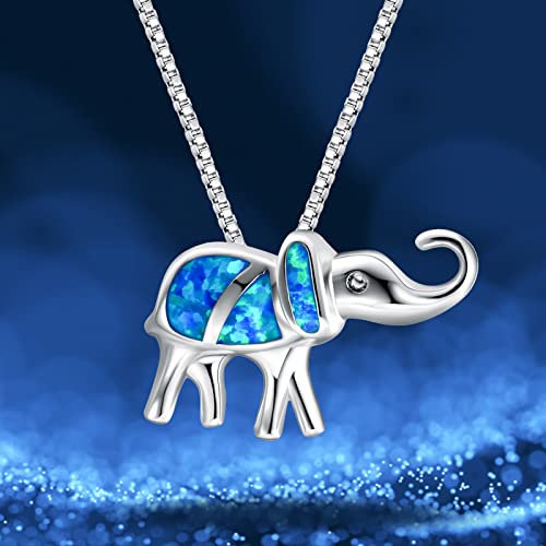 YWJewly Kette Herz Personality Elephant Pendant Necklace For Women Wonderful Gifts For Birthday Anniversary Halskette Holz Herren (Green, One Size) von YWJewly