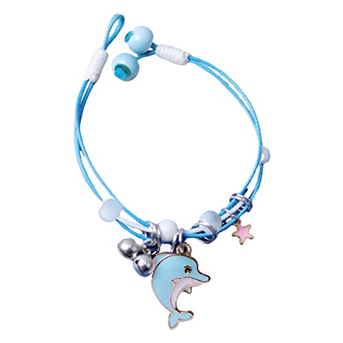 YWJewly Konfirmation Armband Delphin-Armband Ozean-Accessoires Personalisiertes geflochtenes Paar-Armband Einfache Cartoon-Schnur Digital Armbanduhr Herren (Blue, One Size) von YWJewly
