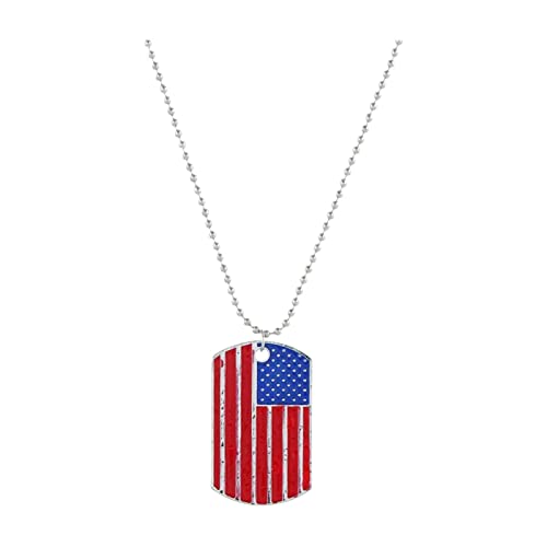 YWJewly Kruze Kette Tropfherz Schmuck Tag Unabhängigkeit Öl Liebe Diamond Flag Flag Halskette Halsketten & Anhänger Urne Halskette (blue, One Size) von YWJewly