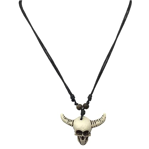 YWJewly Paar Kette Halloween-Anhänger-Halskette, Halsketten für Männer Frauen mit verstellbarer schwarzer Kordel, böhmischer Schmuck Halskette Kleinkind (White-f, One Size) von YWJewly