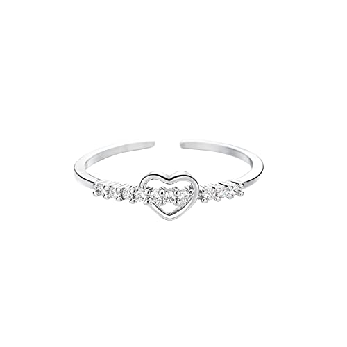 YWJewly Ringschmuck für Frauen and Mädchen ZU MEINER TOCHTER RING Liebesring Weibliche Mode Persönlichkeit Ring Einfach Liebesring Öffnung Damen Ringe Leeres (Silver, One Size) von YWJewly