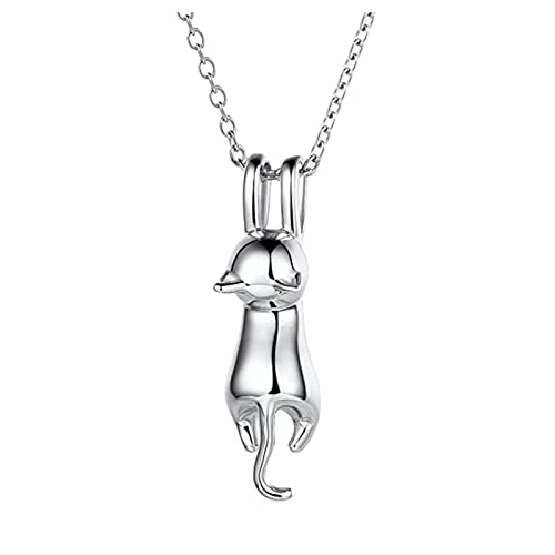 YWJewly SchöNe Ketten Kreative nette Katzen-Halsketten-Mode-einfache Halskette weibliche Tier-Halskette Halskette 8 (d-Silver, One Size) von YWJewly