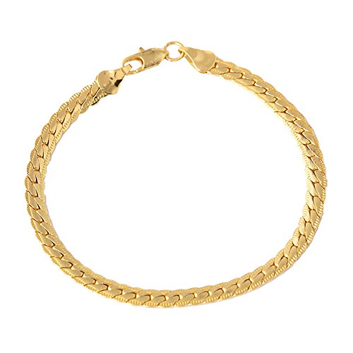 YWJewly Schwester Armband Punk hüpfen Hippenarmband für Männer rundum ein goldenes Männermantel Unisex-Ketten Armband Mit Steinen (Gold-a, One Size) von YWJewly