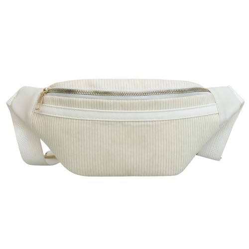 Bauchtasche Beige, Hüfttasche für Sport Outdoor Stadt, Fanny Pack Bauchtasche Festival Damen Bauchtaschen zum Einkaufen Dating Reisen und Arbeiten(Beige) von YWKJDDM