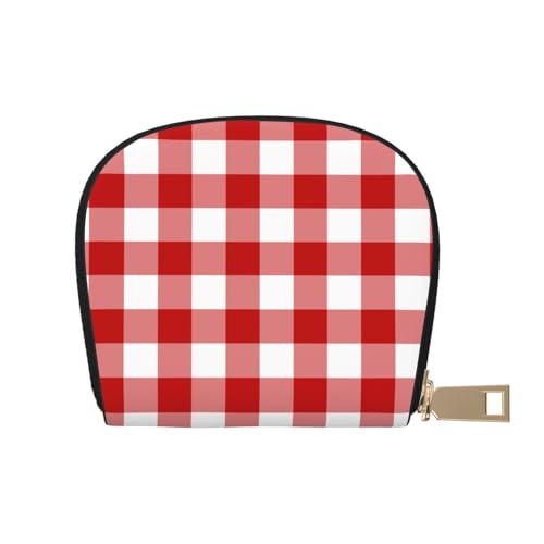 YWSOTRE Rot-weiß kariert, Pu Leder Shell Karte Tasche Stilvolle Kreditkarteninhaber Brieftasche Karte Fall YWSOTRE Rot-weiß kariert, Pu Leder Shell Karte Tasche Stilvolle Kreditkarteninhaber Brieftasche Karte Fall von YWSOTRE