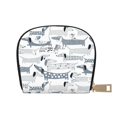 YWSOTRE Wursthund, Pu Leder Shell Karte Tasche Stilvolle Kreditkarteninhaber Brieftasche Karte Fall von YWSOTRE