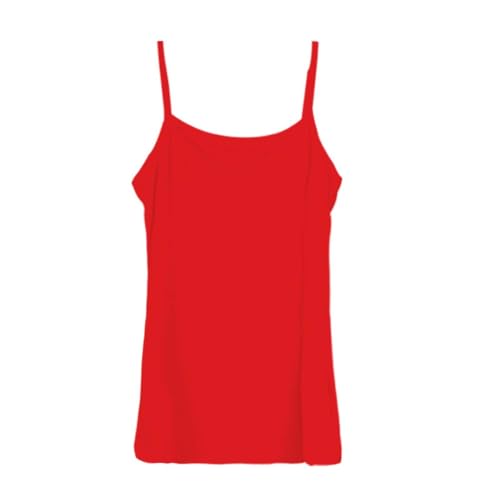 YWTAENOH Damen Modal Camisole Top Spaghettiträger Tank Top Basic Cami Shirts Tube Tops, rot, 50 von YWTAENOH