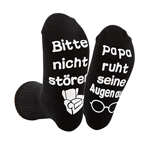 YWYHHM Lustige Papa socken Lustige Socken für Männer Geschenke zum Papa Opa Geburtstag von Tochter Papa Opa Geschenk Weihnachten Vatertagsgeschenk für Papa Rutschfest von YWYHHM
