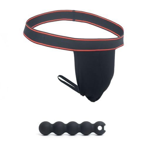 YWZAO Analplugs Unterhose Thong Schwarz Männlich Kombination N14 (Kombination B, 36-40) von YWZAO