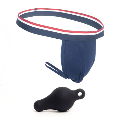 YWZAO Analplugs Unterhose Thong Schwarz Männlich Kombination N18 (Kombination D, 32-36) von YWZAO