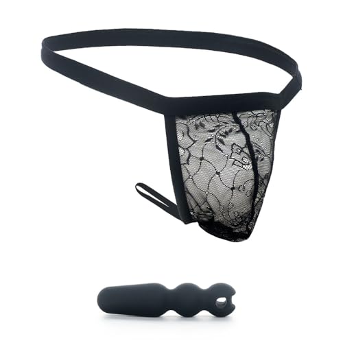 YWZAO Analplugs Unterhose Thong Spitze Männlich Kombination N12 (Kombination A, 38-48) von YWZAO