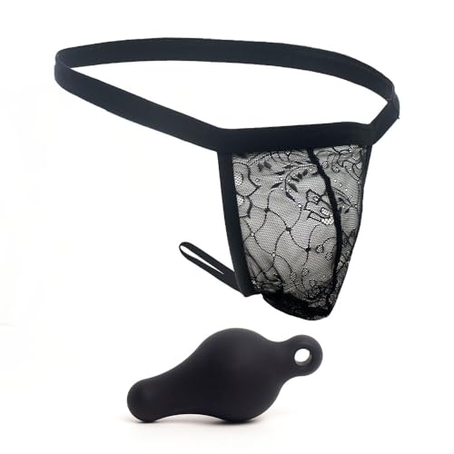 YWZAO Analplugs Unterhose Thong Spitze Männlich N12 (Kombination D, 32-36) von YWZAO