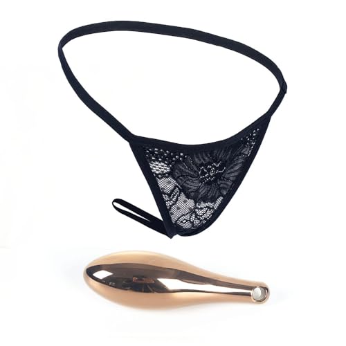 YWZAO Analplugs Unterhose Thong Spitze Weiblich N11 Schwarz (Kombination E, 36-40) von YWZAO