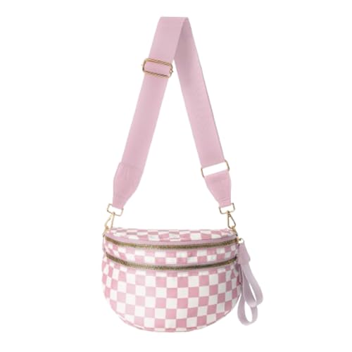 wasserdichte Damen-Umhängetasche | Großes Reise-Sling | Verstellbare Hüfttasche | Nylon-Organizer (E,Medium) von YWeiLiangSan