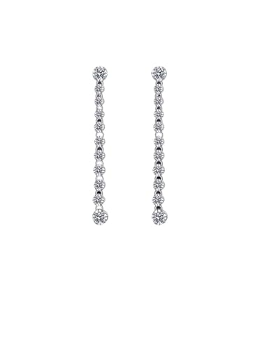 Boucles D'oreilles Femme Silberohrringe mit Fransen, lange Reihenohrringe, Verlobungsschmuck, leichter Luxus und High-End-Design von YXADGML