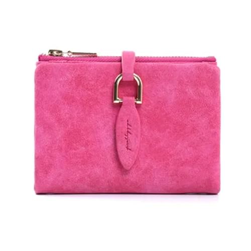 YXADGML Geldbörse Damen Mode Frauen Kurze Geldbörsen Vintage PU Leder Dame Druckknopf Kurze Kupplung Brieftasche Kleine Matte Frauen Brieftasche Weiblichen Geldbeutel(RRD) von YXADGML