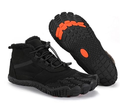 YXADGML Winterstiefel Damen Frauen Männer Winter Booties High-Top Trekking Berg Stiefel Anti-Rutsch Wandern Turnschuhe Outdoor Tragen-Beständig Schnee Stiefel(Black,37) von YXADGML