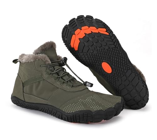 YXADGML Winterstiefel Damen Frauen Männer Winter Booties High-Top Trekking Berg Stiefel Anti-Rutsch Wandern Turnschuhe Outdoor Tragen-Beständig Schnee Stiefel(Green,46) von YXADGML