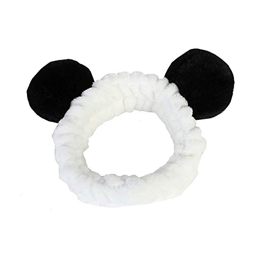 2 Stück Damen-Panda-Stirnband, weich, elastisch, Make-up-Haarband für Dusche, Gesichtswäsche, Spa, Party mehr von YXBZKGDCNG