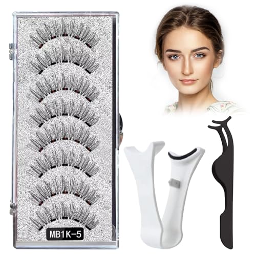 4 Paar Magnetisch mit Applikator Magnetisch Natürlicher Look Wiederverwendbar Magnetisch Magnetisch mit Klemme Magnetisch Ohne Eyeliner Kein Kleber von YXBZKGDCNG