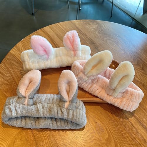 Baumwoll-Haarbänder, 5 Stück, Spa- und Make-up-Stirnbänder, Schleifen-Stirnband zum Waschen des Gesichts von YXBZKGDCNG