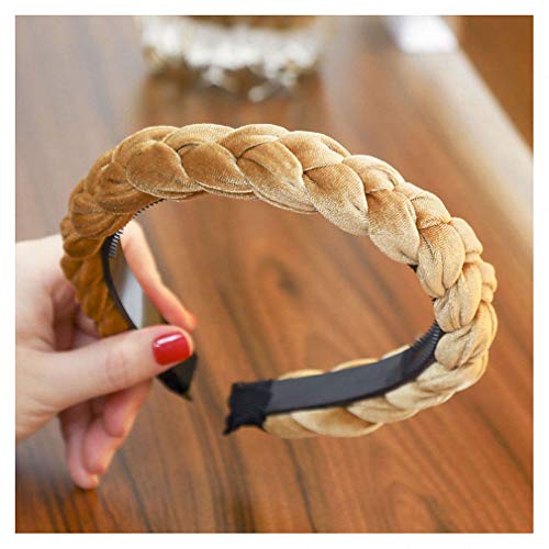 Einfarbiges Samt-Zopf-Stirnband mit Zähnen, rutschfestes Gesichtswaschen-Haarband für Damen, geknotete Kopfbedeckung, Haargummis, überkreuzte Haarreifen, Haarring, Haarspangen, Retro-Verzierungen Einfarbiges Samt-Zopf-Stirnband mit Zähnen, rutschfestes Gesichtswaschen-Haarband für Damen, geknotete Kopfbedeckung, Haargummis, überkreuzte Haarreifen, Haarring, Haarspangen, Retro-Verzierungen von YXBZKGDCNG