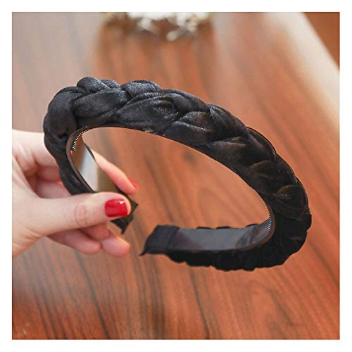 Einfarbiges Samt-Zopf-Stirnband mit Zähnen, rutschfestes Gesichtswaschen-Haarband für Damen, geknotete Kopfbedeckung, Haargummis, überkreuzte Haarreifen, Haarring, Haarspangen, Retro-Verzierungen Einfarbiges Samt-Zopf-Stirnband mit Zähnen, rutschfestes Gesichtswaschen-Haarband für Damen, geknotete Kopfbedeckung, Haargummis, überkreuzte Haarreifen, Haarring, Haarspangen, Retro-Verzierungen von YXBZKGDCNG