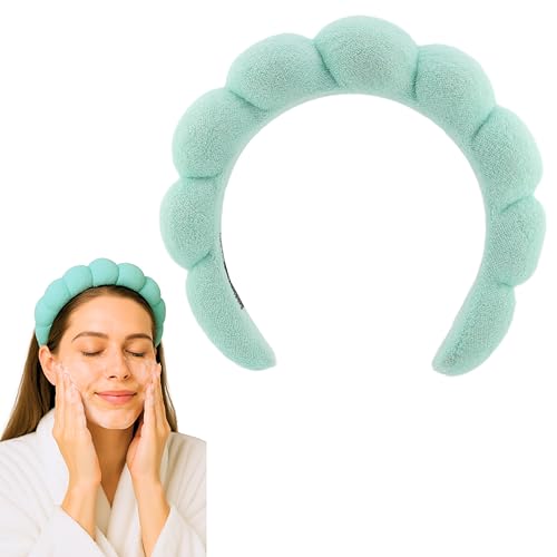 Hautpflege-Stirnband, Haarband zum Waschen von Gesicht und Make-up, Stirnband für Damen, Stoffhaarband für Spa, Hautpflege, perfekt für Gesichtswäsche und Make-up, Pastellrosa von YXBZKGDCNG
