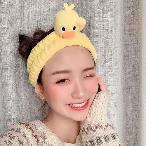 Lustiges Dinosaurier-Stirnband, niedliche Tierente, Ente, Dinosaurier-Schnecke, Stirnband, Haar zum Waschen von Gesicht, Dusche, Sport, Hautpflege (Stil 19) von YXBZKGDCNG