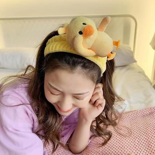 Lustiges Dinosaurier-Stirnband, niedliche Tierente, Ente, Dinosaurier-Schnecke, Stirnband, Haar zum Waschen von Gesicht, Dusche, Sport, Hautpflege (Stil 19) von YXBZKGDCNG