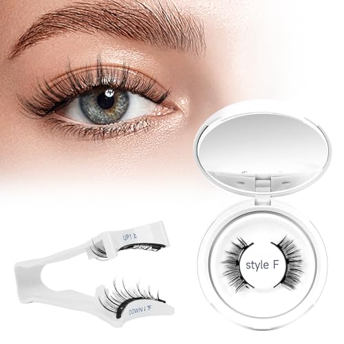 Magnetisch mit Applikator, magnetisch, kein Kleber erforderlich, 1 Paar wiederverwendbare magnetische Augen ohne Eyeliner, Augenmagnetisch, einfach zu verwenden und zu entfernen (Stil C2) von YXBZKGDCNG