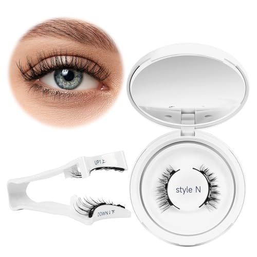 Magnetisch mit Applikator, magnetisch, kein Kleber erforderlich, 1 Paar wiederverwendbare magnetische Augen ohne Eyeliner, Augenmagnetisch, einfach zu verwenden und zu entfernen (Stil C2) von YXBZKGDCNG