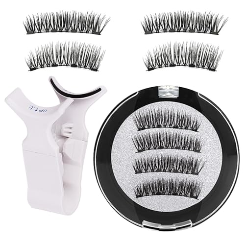 Magnetisches Set, vier magnetische, natürlich simulierte, wasserdichte mit Applikator, kein Make-up-Entferner-Kleber von YXBZKGDCNG