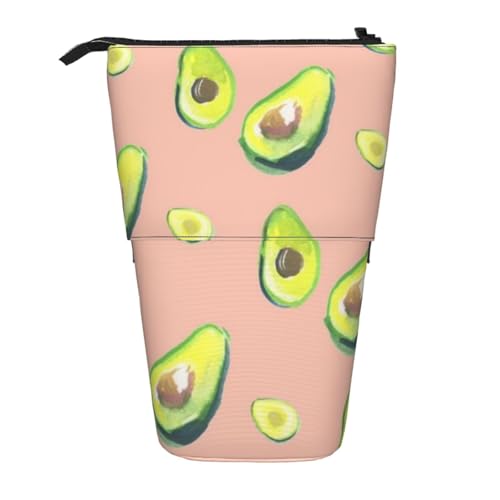 YXDVPALNE Avocado, Teleskop-Federmäppchen, Ständer-Federmäppchen mit Reißverschluss-Stiftetasche von YXDVPALNE