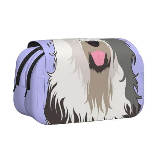 YXDVPALNE Bobtail Doppeltes Clamshell-Stifteetui, tragbares Bleistiftetui mit Reißverschluss von YXDVPALNE