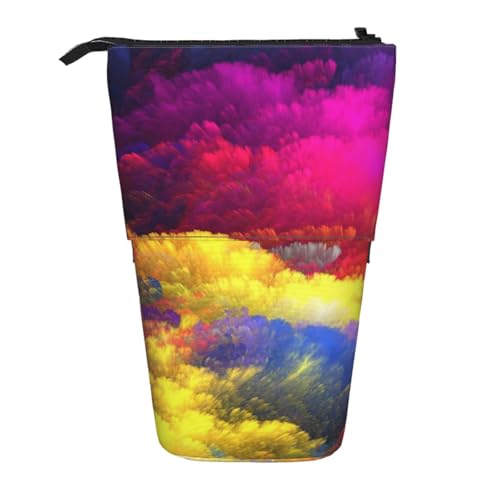 YXDVPALNE Druck Aquarell Kunst Schöne Tinte, Teleskop-Federmäppchen, Ständer-Federmäppchen mit Reißverschluss-Stiftetasche von YXDVPALNE