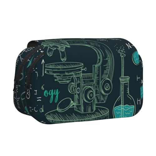 YXDVPALNE Interessante chemische Wissenschaft Doppeltes Clamshell-Stifteetui, tragbares Bleistiftetui mit Reißverschluss von YXDVPALNE