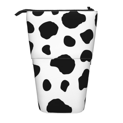 YXDVPALNE Kuhflecken, Teleskop-Federmäppchen, Ständer-Federmäppchen mit Reißverschluss-Stiftetasche von YXDVPALNE