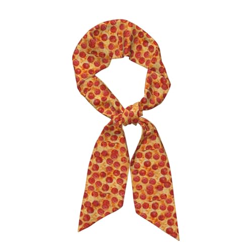 YXDVPALNE Pizza Peperoni 3D-Modell Halstücher, Kopftuch, Halstuch, Stirnband, Damenmode-Schal von YXDVPALNE